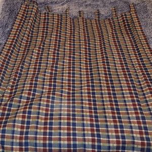 Rustic farmhouse  plaid curtains